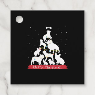 Bulldog Christmas Tree Favour Tags
