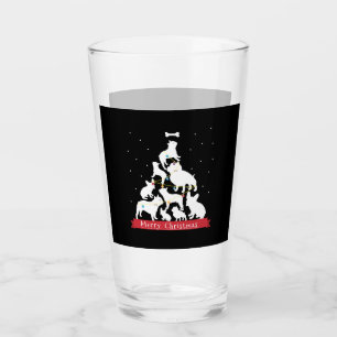 Bulldog Christmas Tree Glass