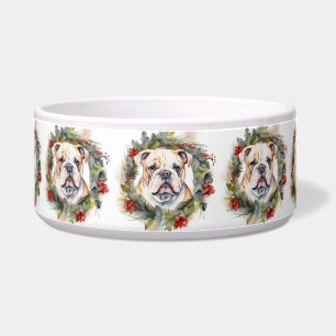 Bulldog Christmas Wreath Festive Pup 