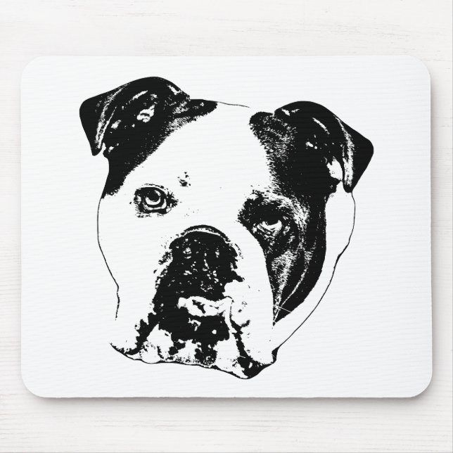 Bulldog Close-Up Holiday Mug Mouse Mat (Front)
