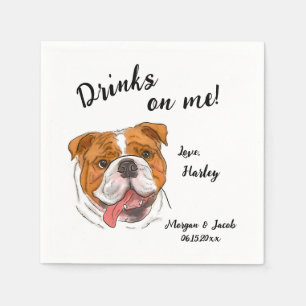 Bulldog Cocktail Napkin