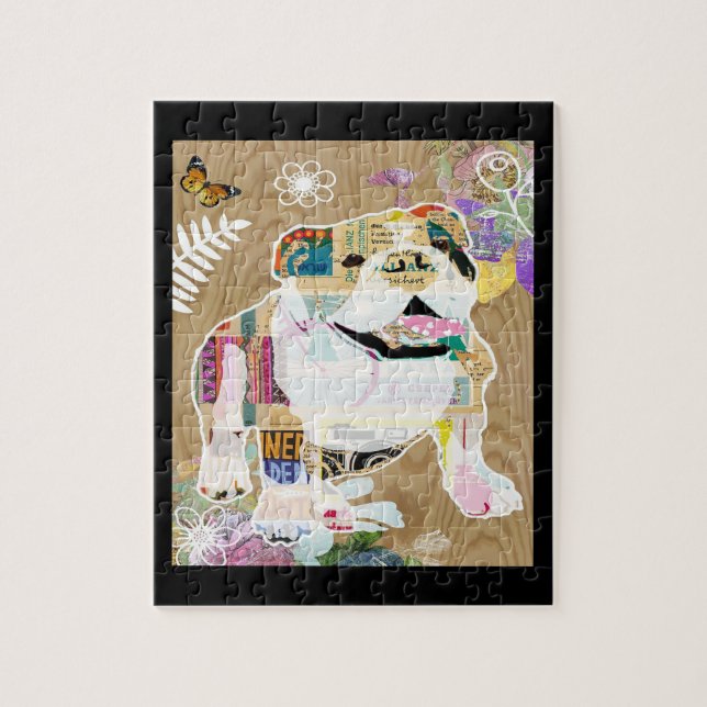 Bulldog Collage Jigsaw Puzzle (Vertical)