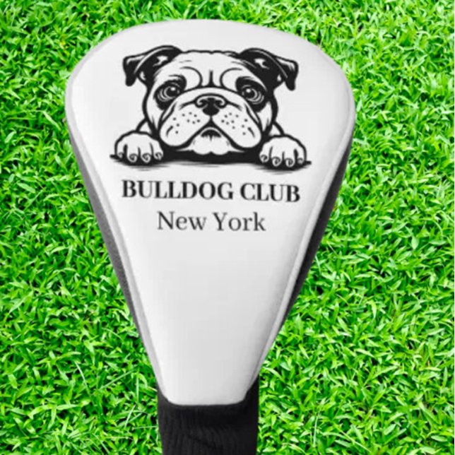Bulldog Custom Club Theme  Golf Head Cover (Bulldog Custom Club Theme Introducing the ultimate accessory for dog-loving golfers )