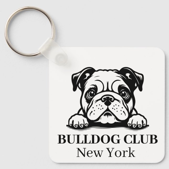 Bulldog Custom Club Theme keychain (Front)