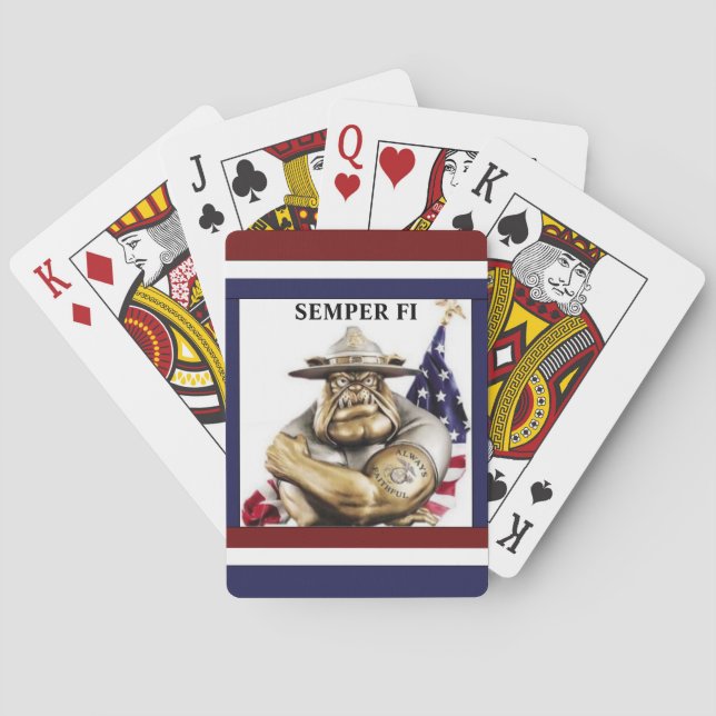 Bulldog D.I. Semper Fi / Playing Cards (Back)