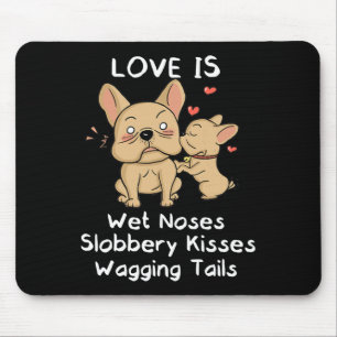 Bulldog Dad And Son Kisses Love My Dog Saying Quot Mouse Mat