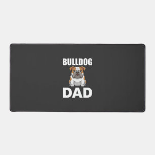 Bulldog Dad Cartoon Dog Lover Desk Mat