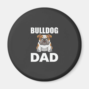 Bulldog Dad Cartoon Dog Lover Magnet