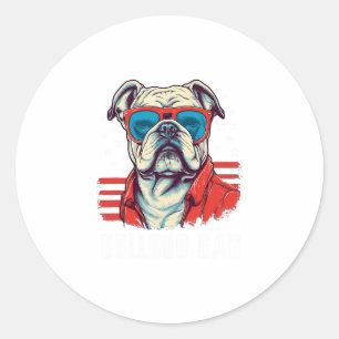Bulldog Dad Classic Round Sticker