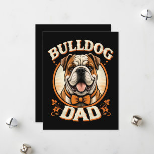 Bulldog Dad – Cute Vintage Bulldog Father’s Day Holiday Card