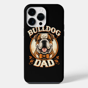 Bulldog Dad – Cute Vintage Bulldog Father’s Day iPhone 14 Pro Max Case