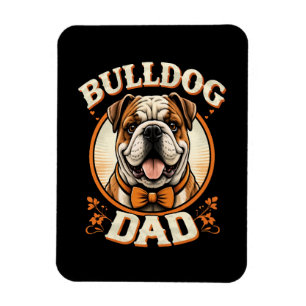 Bulldog Dad – Cute Vintage Bulldog Father’s Day Magnet
