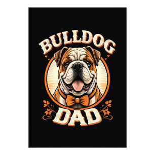 Bulldog Dad – Cute Vintage Bulldog Father’s Day Photo Print