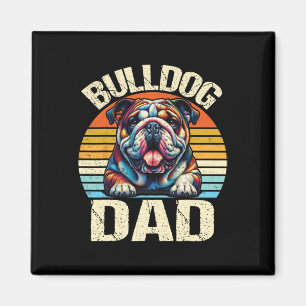 Bulldog Dad Dog Lovers Daddy Father's Day Magnet