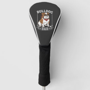 Bulldog Dad Dog Sunglasses Bandanna Golf Head Cover