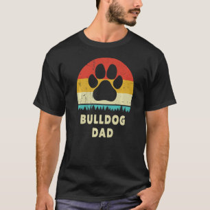 Bulldog Dad For Men Bulldog Dog Vintage T-Shirt