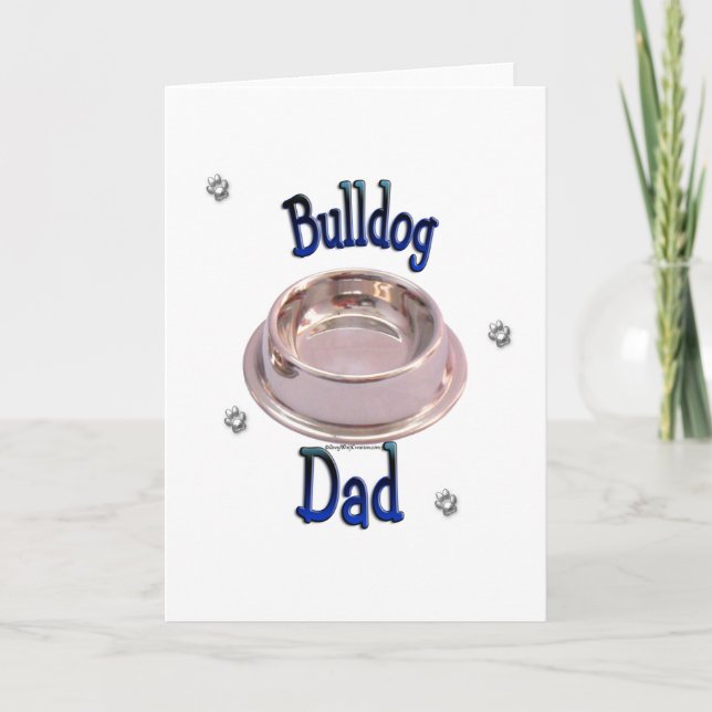Bulldog Dad Holiday Card (Front)