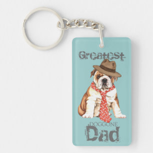 Bulldog Dad Key Ring