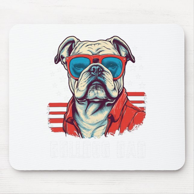 Bulldog Dad  Mouse Mat (Front)