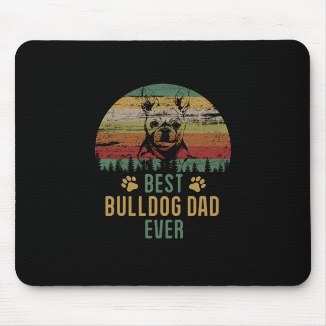 Bulldog dad mouse mat (Front)