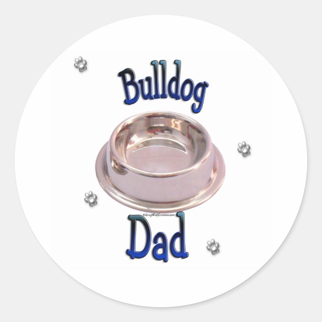 Bulldog Dad - Sticker (Front)