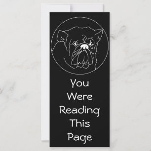 Bulldog Dark Bookmark Template