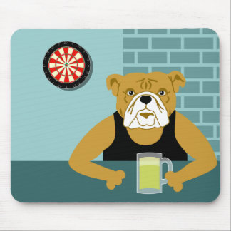 Bulldog Dartboard Beer Bar Mouse Mat
