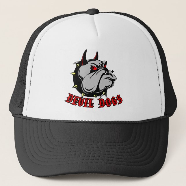 Bulldog Devil Dogs Trucker Hat (Front)