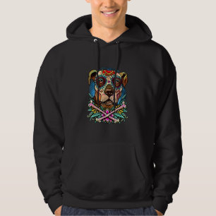 Bulldog Dia De Los Muertos Day Of The Dead Dog Sug Hoodie