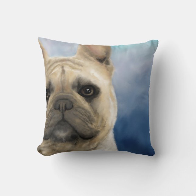 Bulldog Dog 158 Cushion (Front)