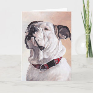 Bulldog Dog Art Greeting Card
