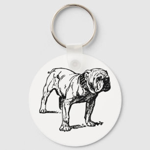 Bulldog Dog Business Key Ring