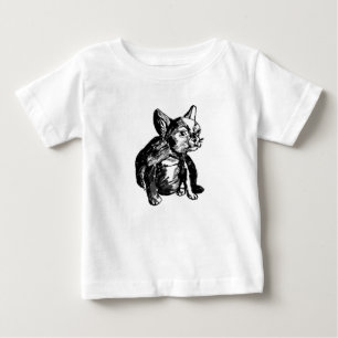 Bulldog Dog Drawing Baby Fine Jersey T-Shirt