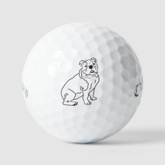 Bulldog dog golf balls