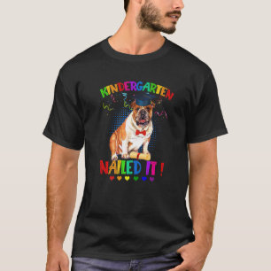 Bulldog Dog Graduation Class Of 22 Kindergarten Na T-Shirt