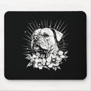 Bulldog Dog Lover Retro Style Tattoo Mouse Mat