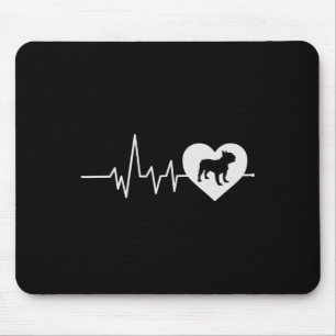 Bulldog Dog Lovers Men Women Gift Frenchie Heartbe Mouse Mat