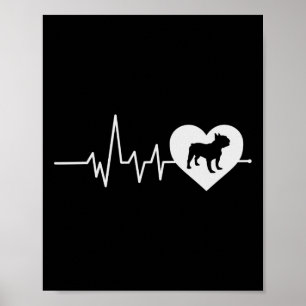 Bulldog Dog Lovers Men Women Gift Frenchie Heartbe Poster