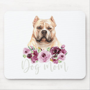 Bulldog Dog Mum Floral Bully Mama  Mouse Mat