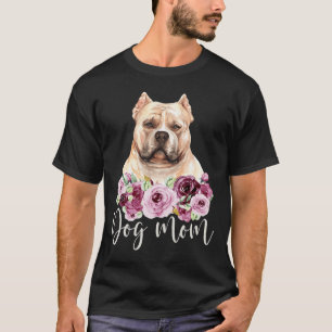 Bulldog Dog Mum Floral Bully Mama T-Shirt