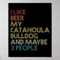 Bulldog Dog Owner Beer Lover Quote Vintage Retro