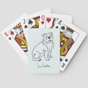 Bulldog Dog  Playing Cards