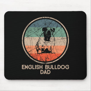 Bulldog Dog - Vintage English Bulldog Dad Mouse Mat