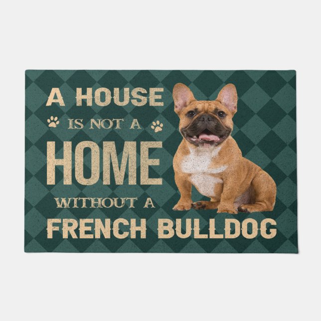 Bulldog Doormat,Bulldog Lover Welcome Mat Gift (Front)