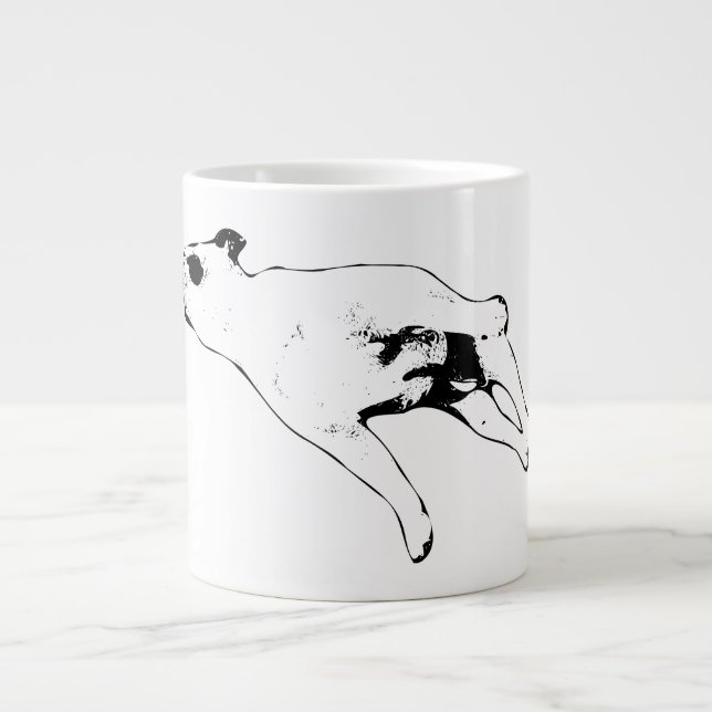 Bulldog Dream, Starlit Stretch Large Coffee Mug (Front)
