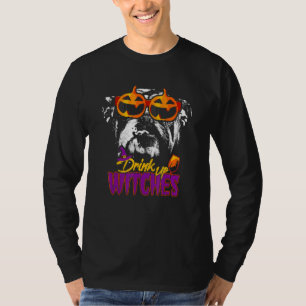 Bulldog Drink Up Witches Halloween T-Shirt
