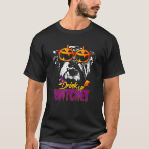 Bulldog Drink Up Witches Halloween T-Shirt