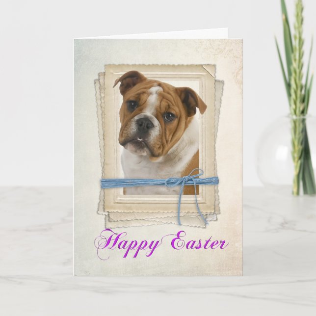 Bulldog Easter Card (Front)