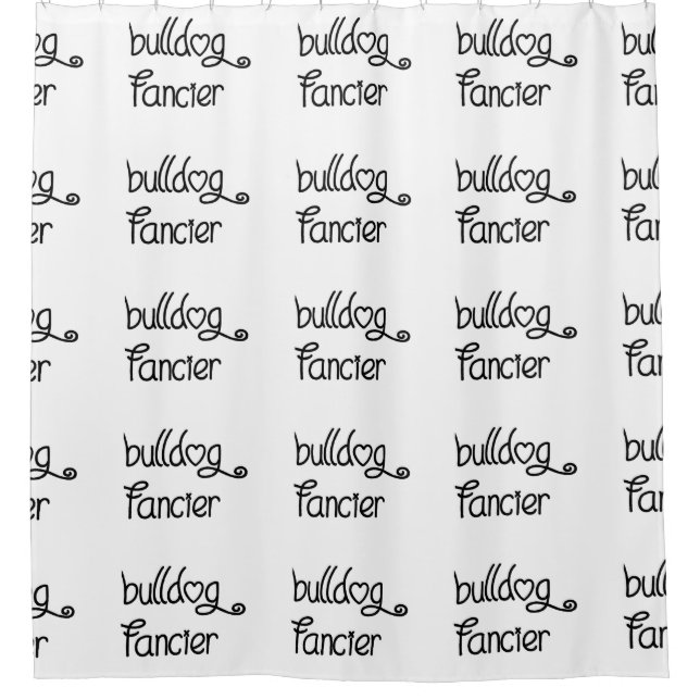 bulldog fancier shower curtain (Front)