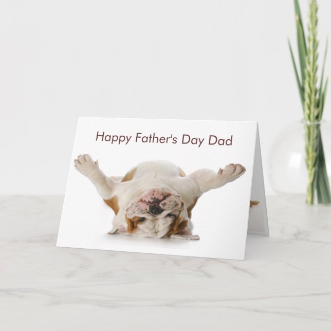 Bulldog Father's Day Card (Front)